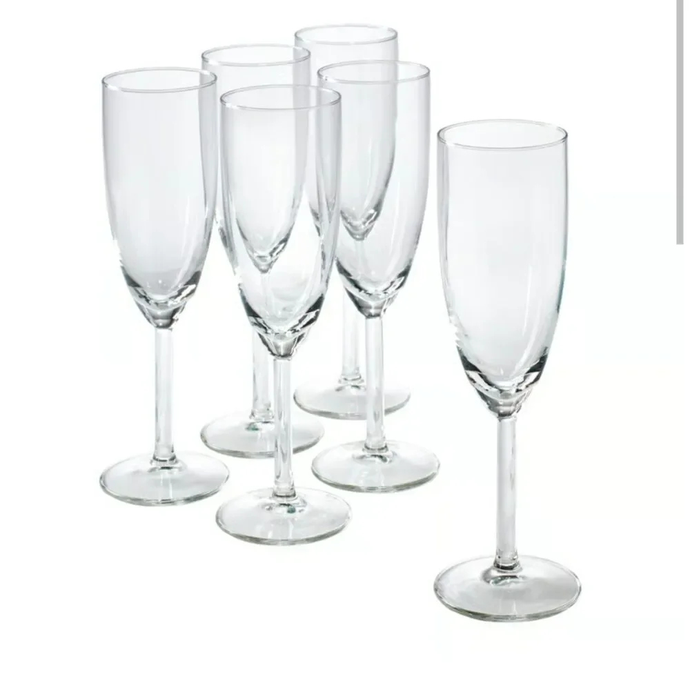 Champagne flute clear glass, 5 oz/15 cl 18 pieces